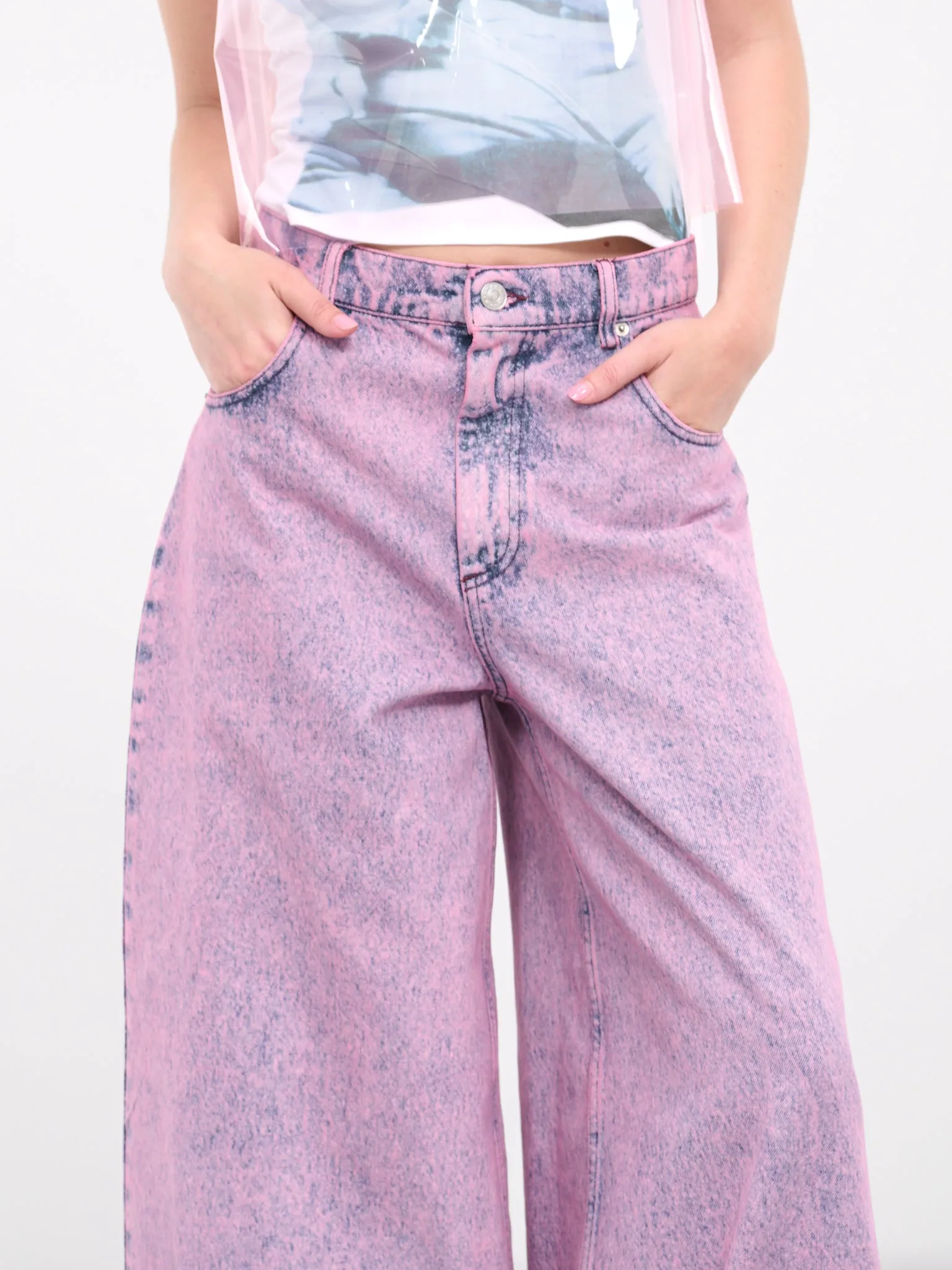 Wide Leg Denim Jeans (PAJD0340A0-USCV96-MBC13-PINK)