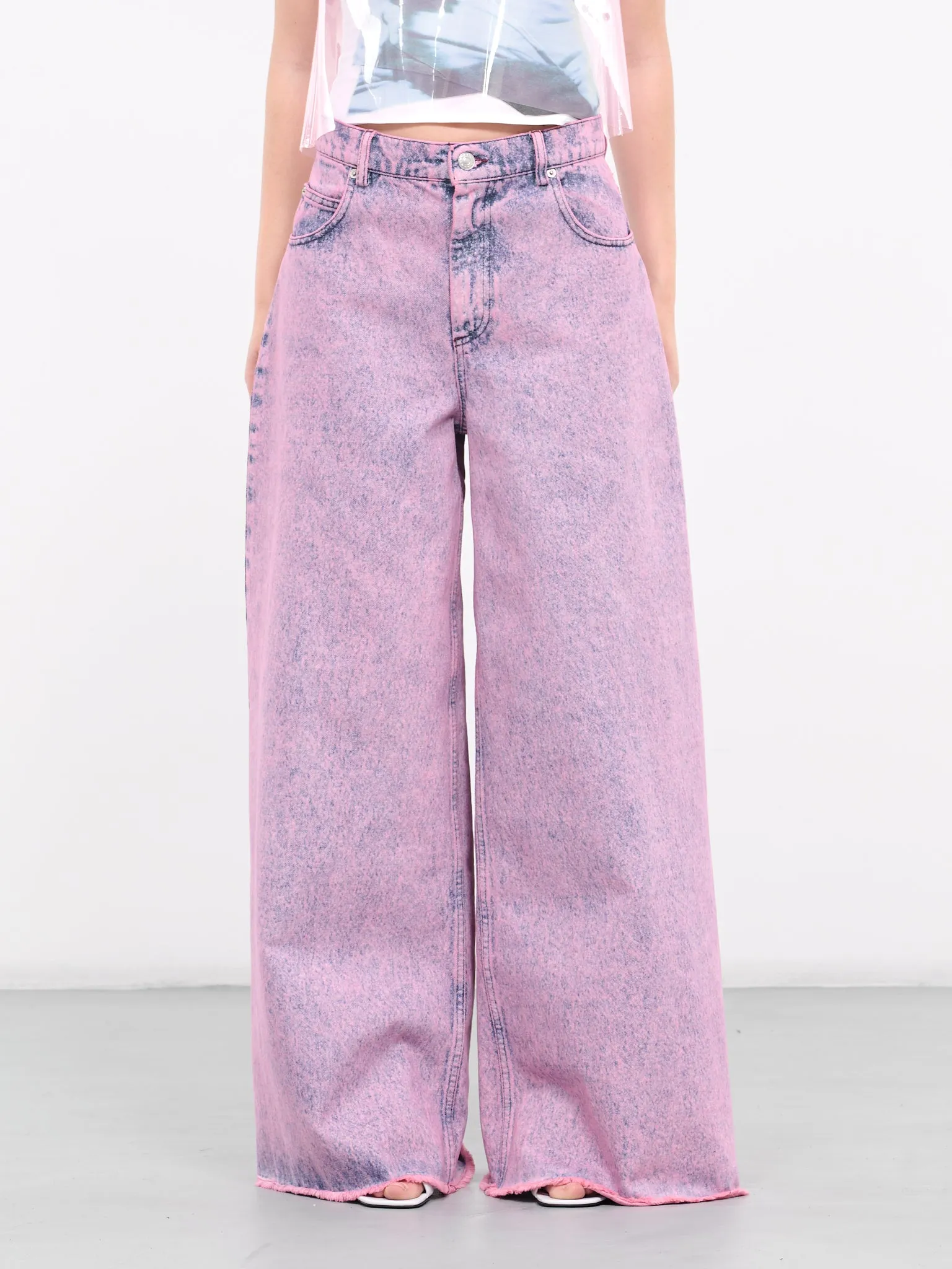 Wide Leg Denim Jeans (PAJD0340A0-USCV96-MBC13-PINK)