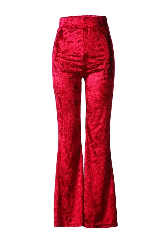 Wiggle Your Way Velvet Flared Pant