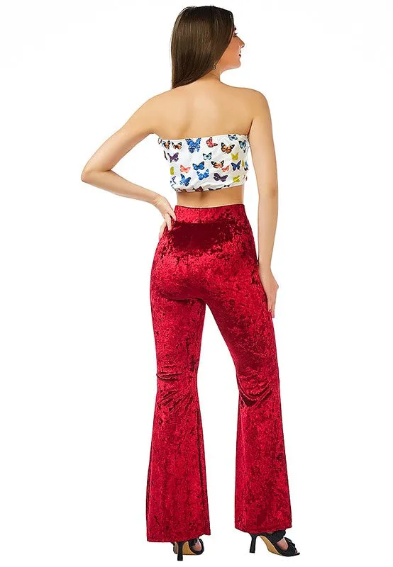 Wiggle Your Way Velvet Flared Pant