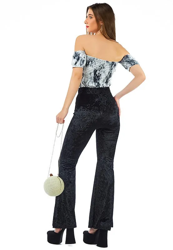 Wiggle Your Way Velvet Flared Pant