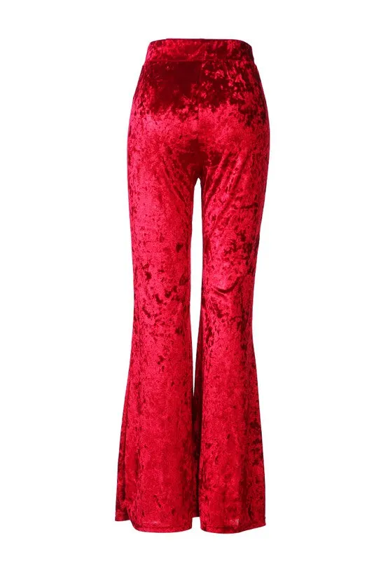 Wiggle Your Way Velvet Flared Pant