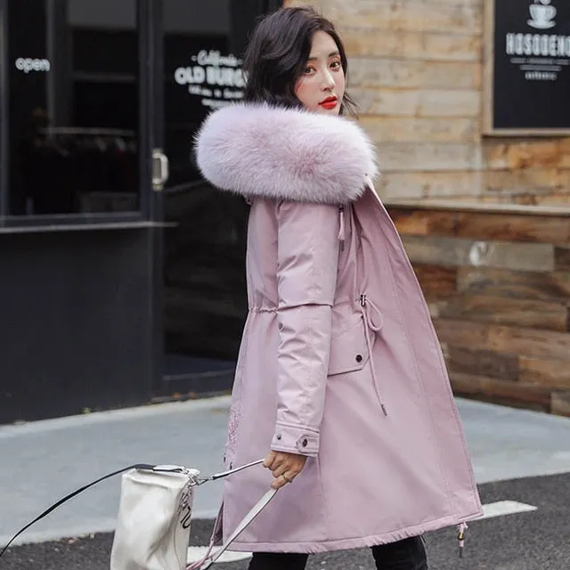 Winter Parkas 2019 winter -30 degree women's Parkas coats hooded fur collar thick section warm winter Jackets snow coat jacket