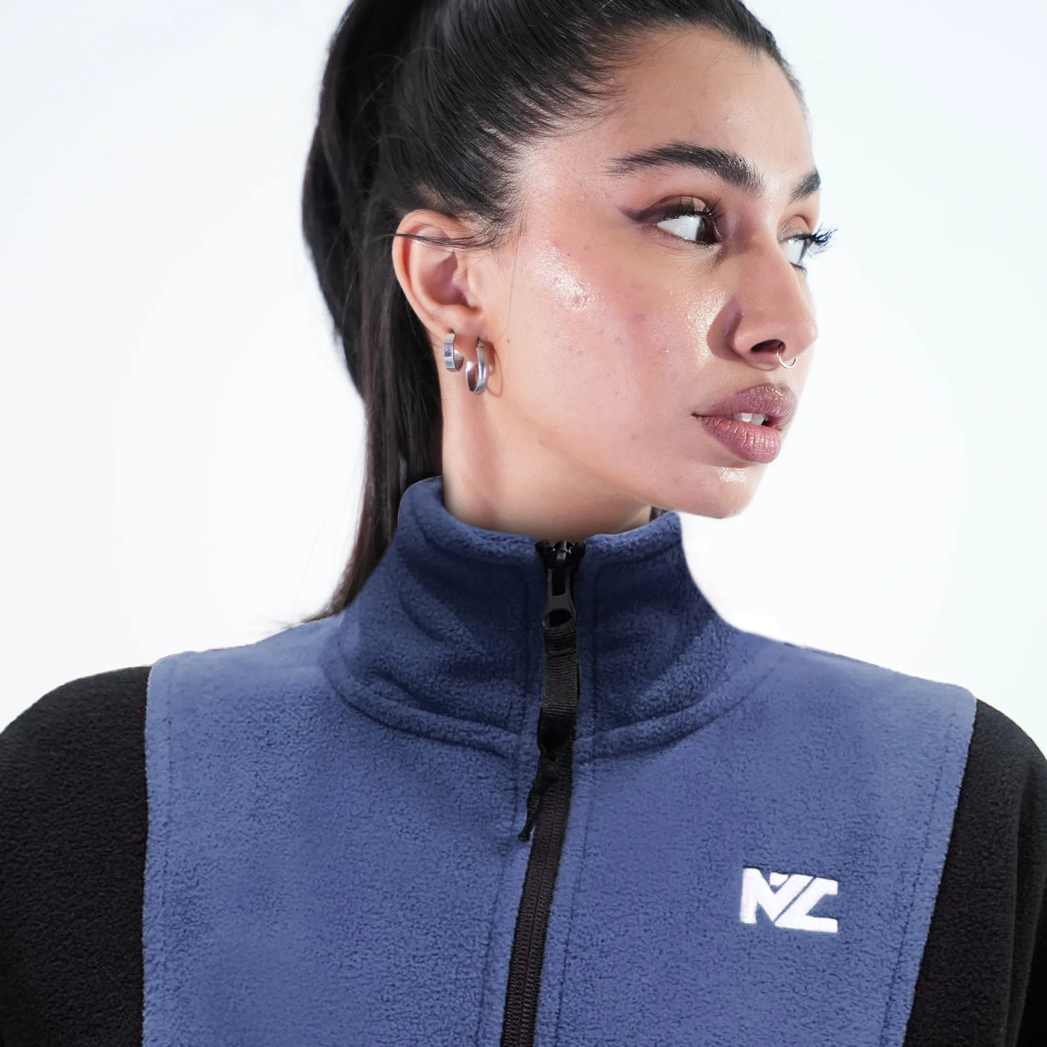 Women Fleece Jacket Navy