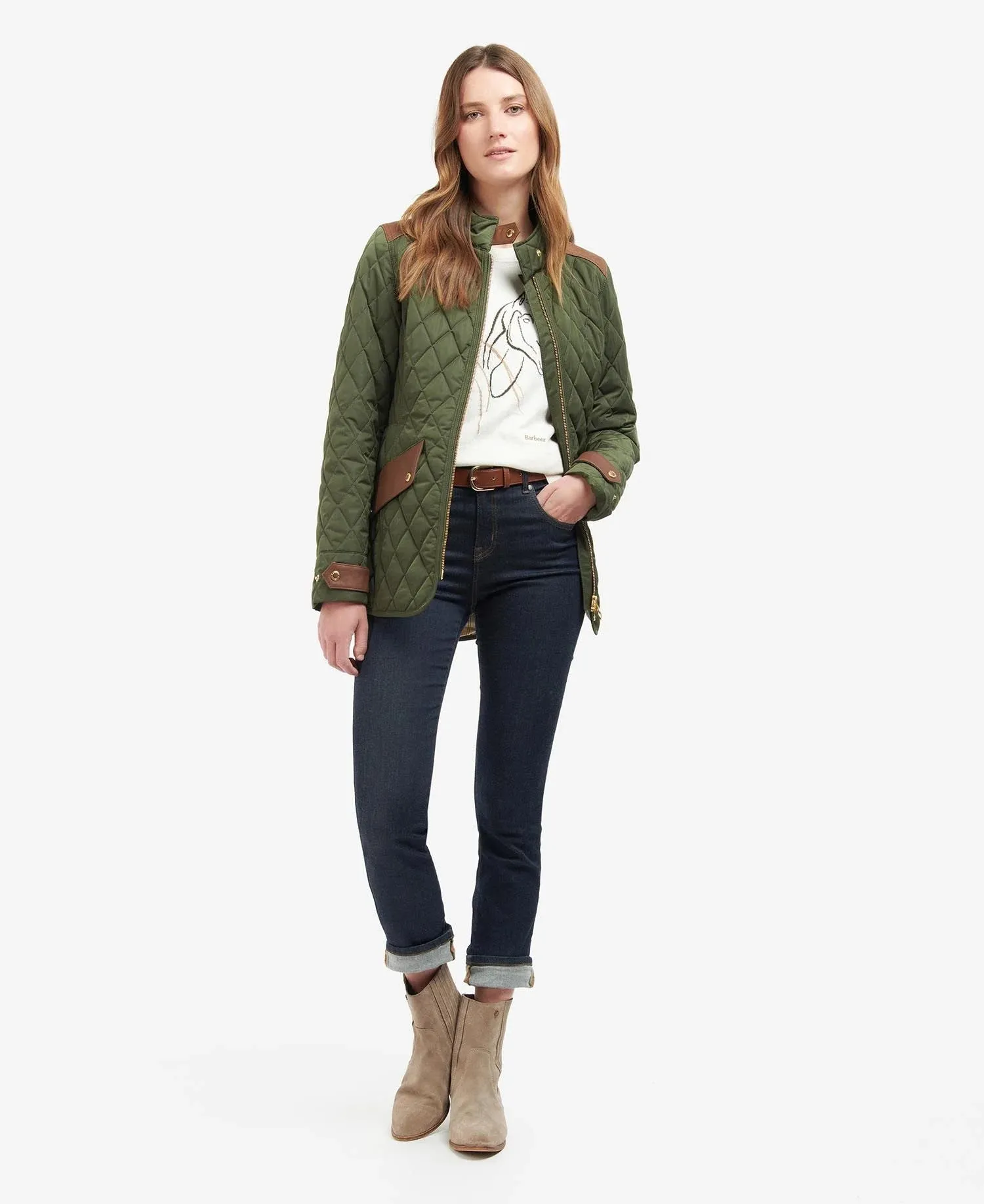 Women's Barbour | Premium Cavalry Quilt Jacket | Olive