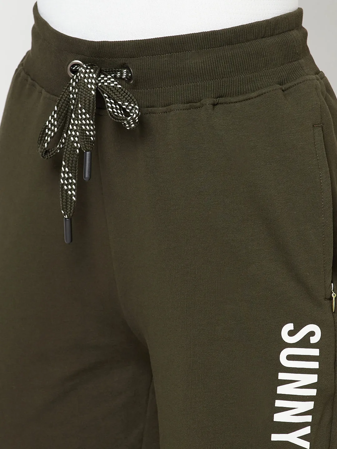 Women's Casual  Olive Green Full length Mid rise Track Pants