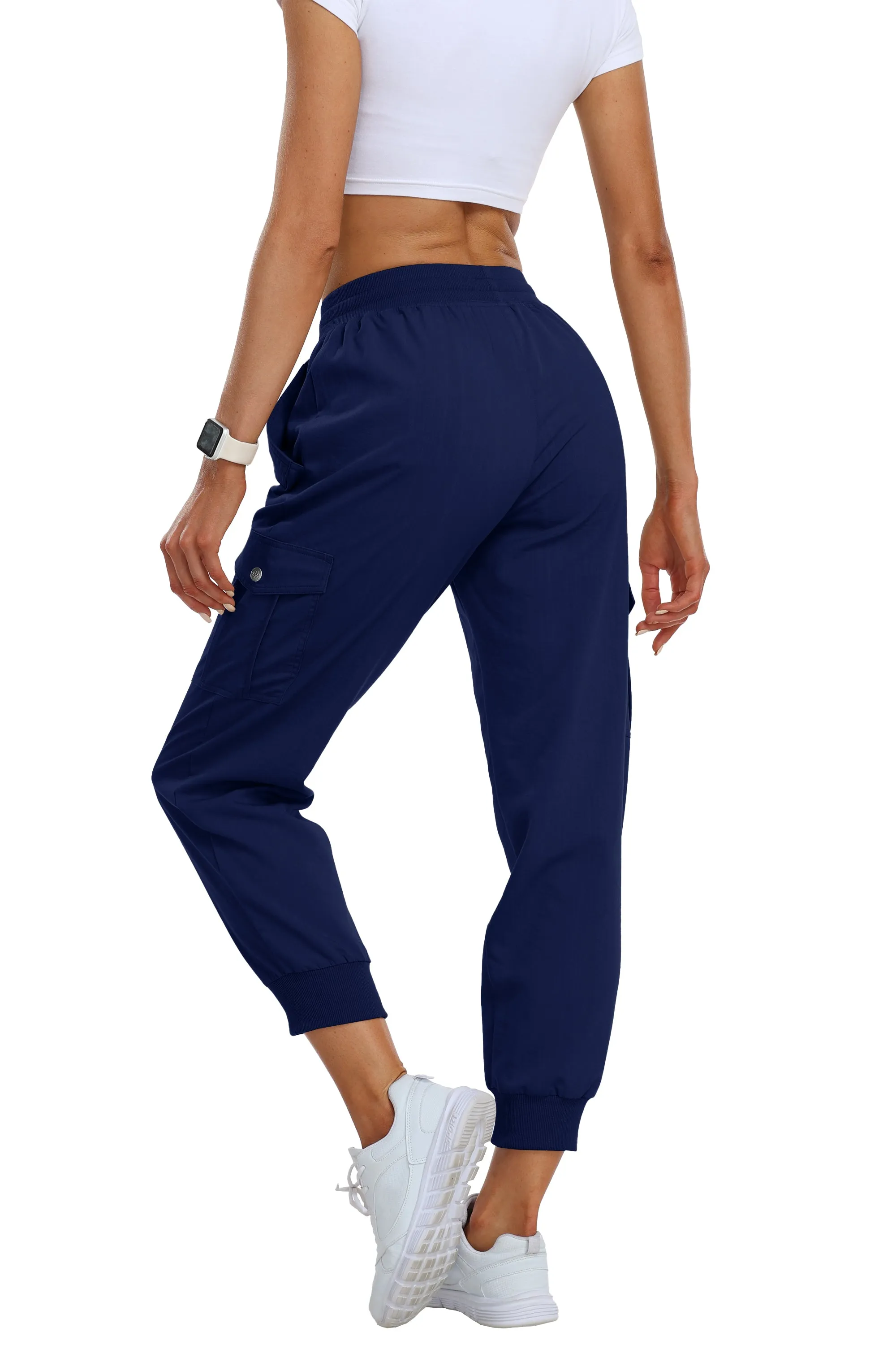 Women's outdoor lightweight joggers stretch waisted hiking pants