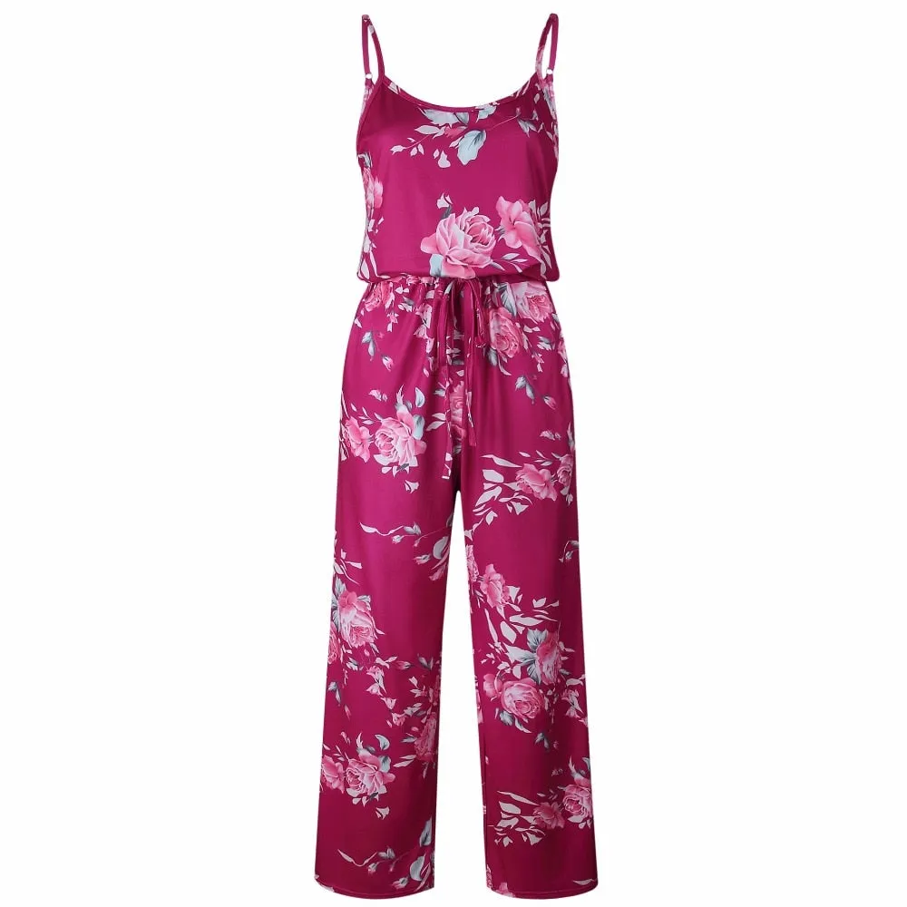 Wontive 2019 women Super Comfy Floral Jumpsuit