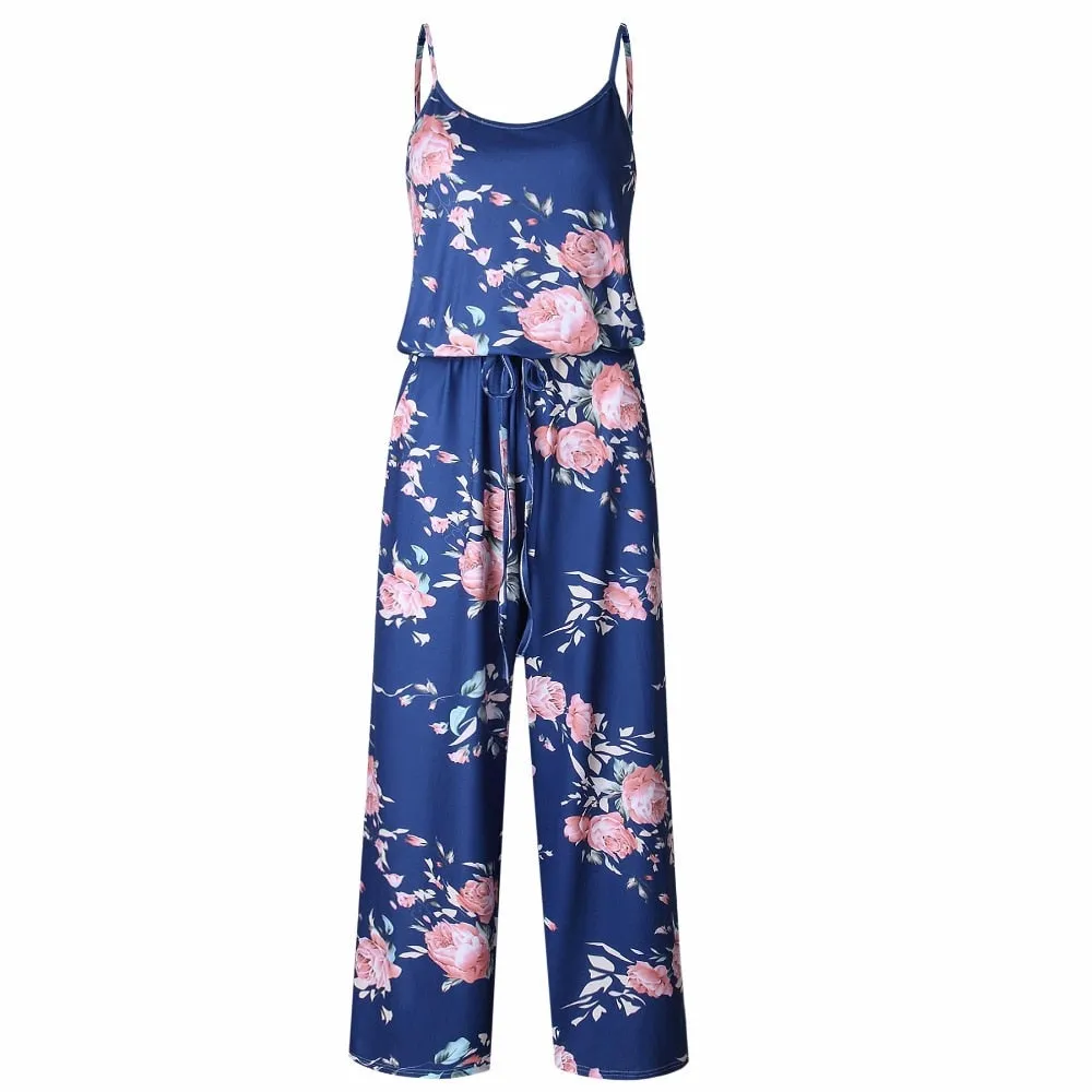 Wontive 2019 women Super Comfy Floral Jumpsuit