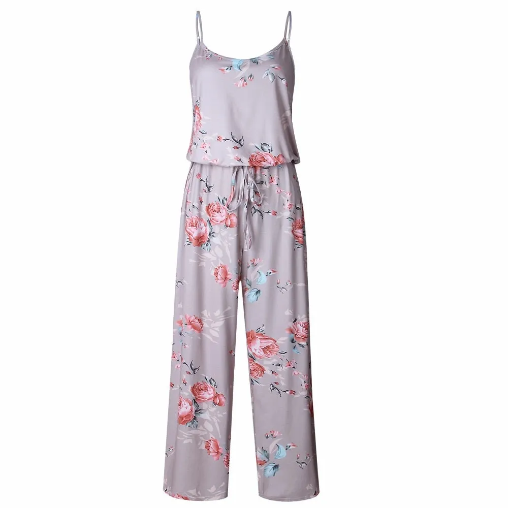 Wontive 2019 women Super Comfy Floral Jumpsuit