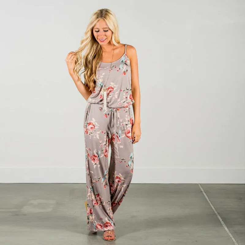 Wontive 2019 women Super Comfy Floral Jumpsuit