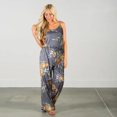 Wontive 2019 women Super Comfy Floral Jumpsuit