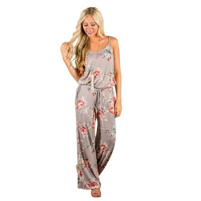 Wontive 2019 women Super Comfy Floral Jumpsuit