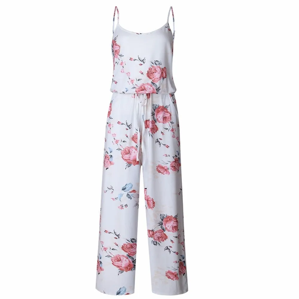 Wontive 2019 women Super Comfy Floral Jumpsuit