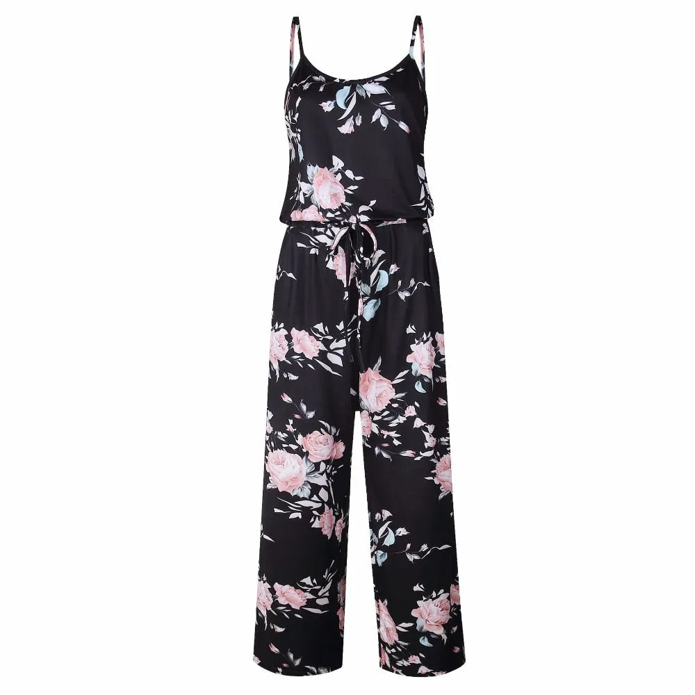 Wontive 2019 women Super Comfy Floral Jumpsuit