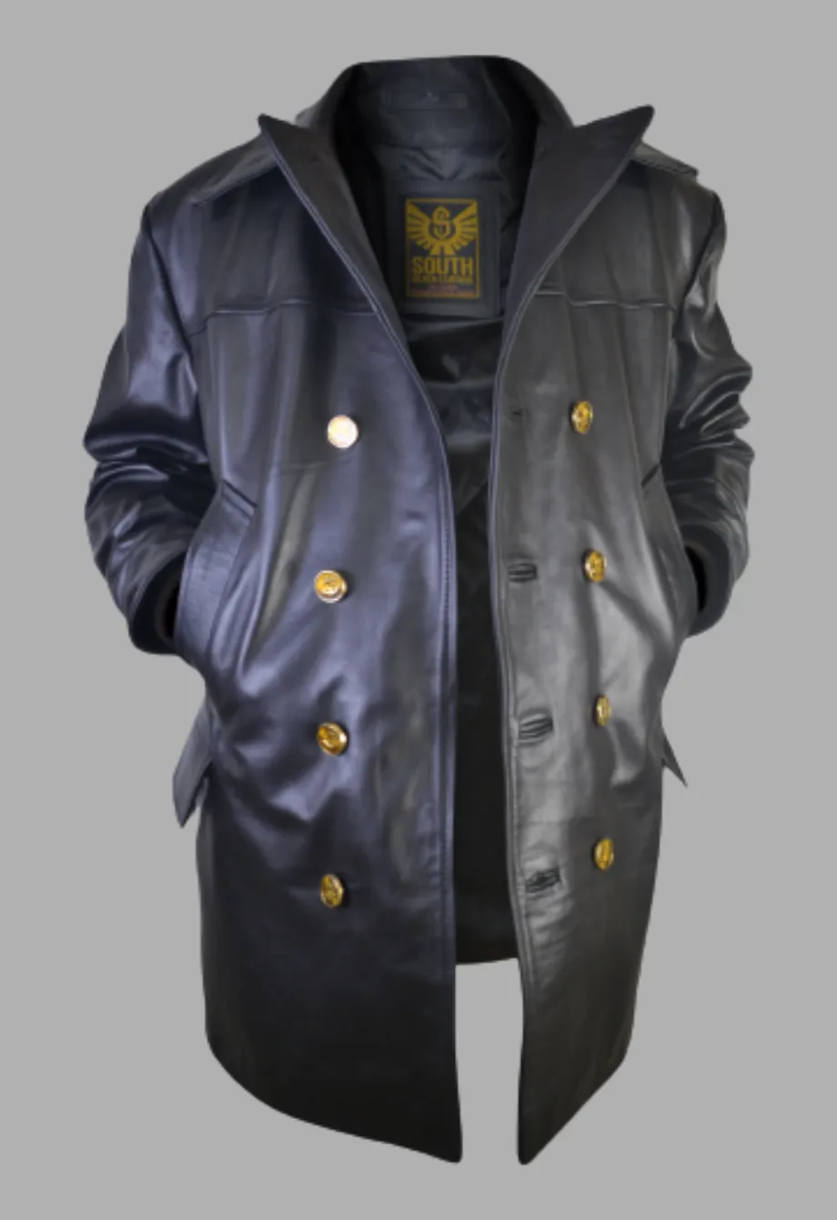 WW2 Uboat Doctor Who 3 Quarter Leather Coat