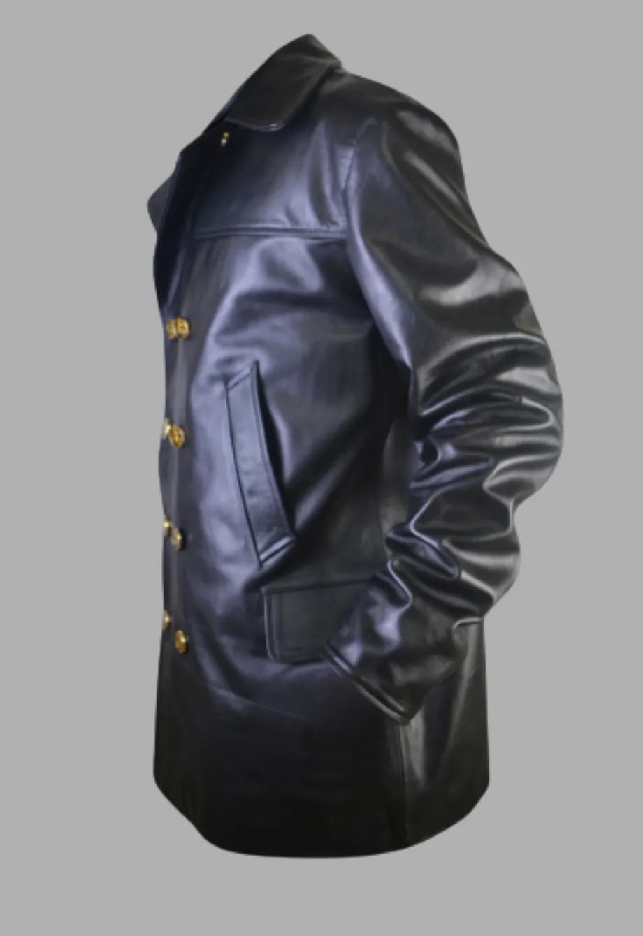 WW2 Uboat Doctor Who 3 Quarter Leather Coat