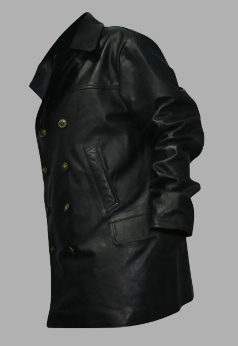 WW2 Uboat Doctor Who 3 Quarter Leather Coat