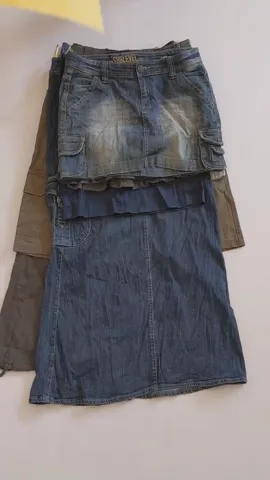 Y2k mixed cargo denim skirts (HG-027)