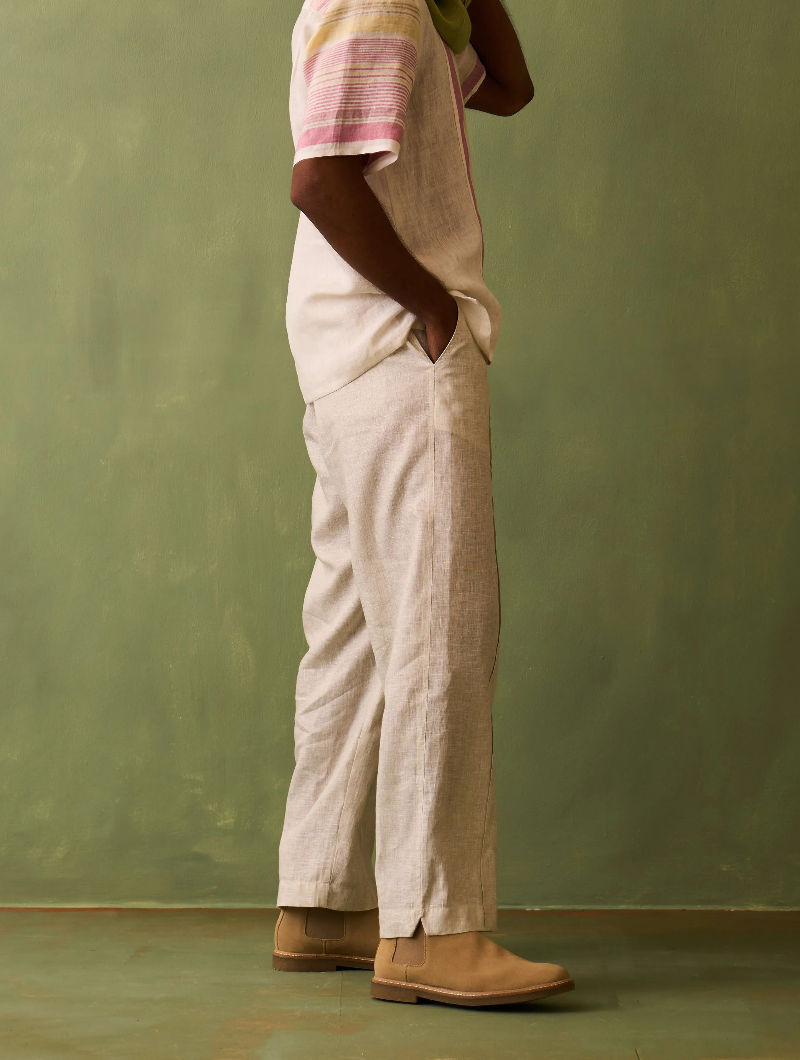 Yavi Linen Pant - Ivory