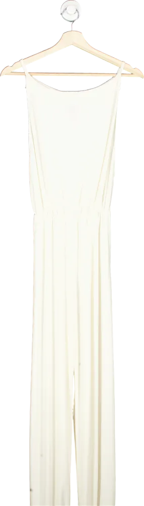 Zack London White Side Split One Leg Jumpsuit UK 10